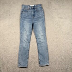 Denim Forum Lola High Rise Skinny Jeans 26L Light Wash Womens 24 Organic Cotton